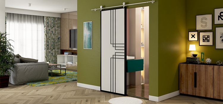 sliding bathroom door installation in Novato